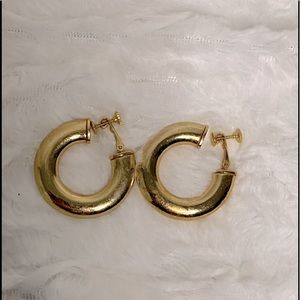 Napier screw back earrings for unpierced ears gold
